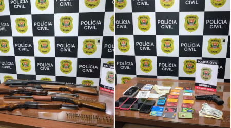PolÃ­cia prende suspeitos em operaÃ§Ã£o de combate ao trÃ¡fico de drogas, posse ilegal de armas e furtos