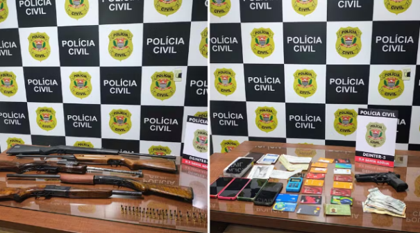 Polícia prende suspeitos em operação de combate ao tráfico de drogas, posse ilegal de armas e furtos