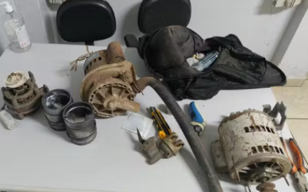 Com mÃ¡quinas e motores na mochila, jovem Ã© preso na Vila Comercial, em Presidente Prudente