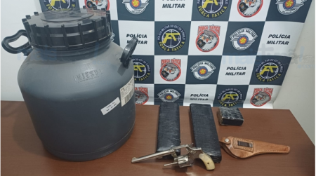 Jovem Ã© preso com mais de 1,8 kg de maconha e arma municiada em TupÃ£