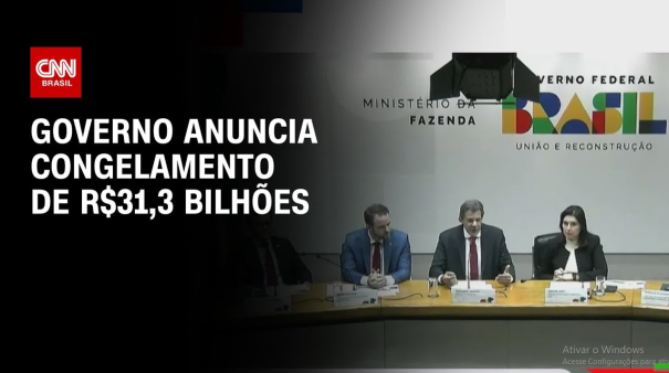Governo anuncia congelamento de R$ 31,3 bi no orçamento e aumento no IOF