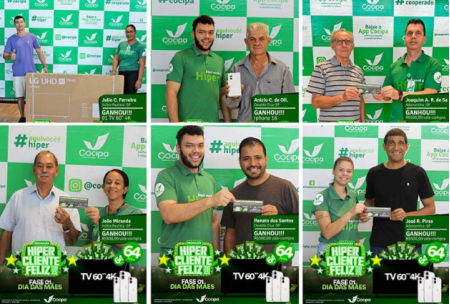 Cocipa entrega prÃªmios do primeiro sorteio da Campanha Hiper Cliente Feliz 2025