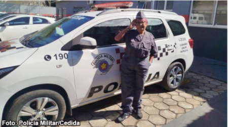 Aos 82 anos, moradora em Osvaldo Cruz realiza sonho de vestir farda da PolÃ­cia Militar