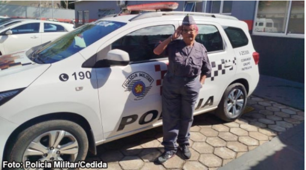 Aos 82 anos, moradora em Osvaldo Cruz realiza sonho de vestir farda da Polícia Militar