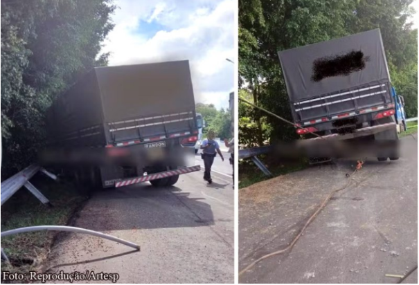 Caminhoneiro morre após sofrer mal súbito e bater em árvore na SP-294 em Marília