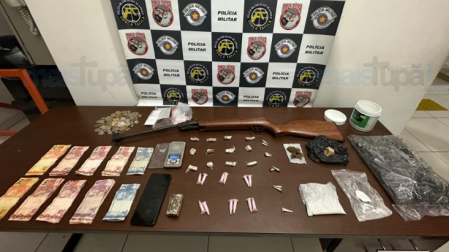 Homem Ã© preso em TupÃ£ com drogas e arma de pressÃ£o durante aÃ§Ã£o da ForÃ§a TÃ¡tica