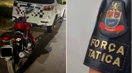 Adolescente Ã© apreendido pela ForÃ§a TÃ¡tica em TupÃ£ apÃ³s furto de motocicleta em Adamantina