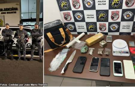 PolÃ­cia Militar prende dupla por trÃ¡fico e apreensÃ£o de drogas em TupÃ£