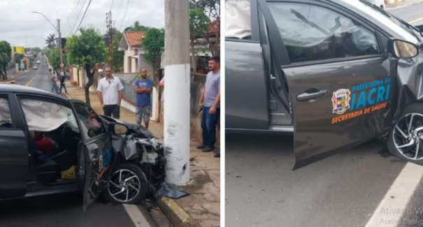 Renata Luciana Coneglian se envolve em acidente de trânsito em Pompéia