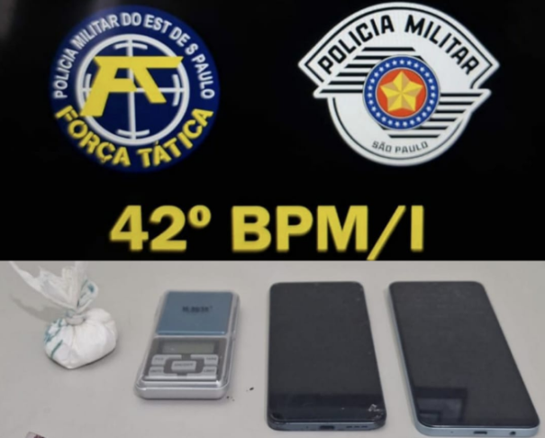 Força Tática prende dois homens por tráfico de drogas em Presidente Venceslau