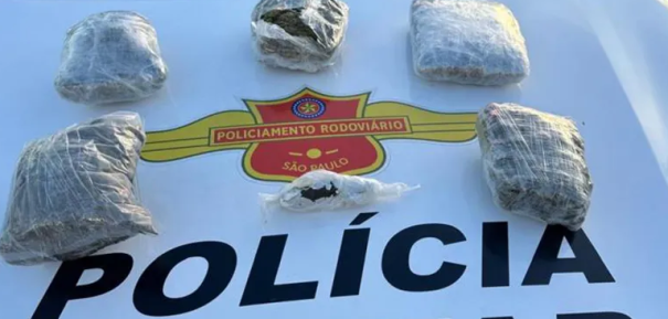 Polícia Rodoviária prende passageiro com drogas em ônibus na SP-294, em Pacaembu