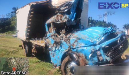 CaminhÃ£o carregado com ovos tomba em trevo de HerculÃ¢ndia