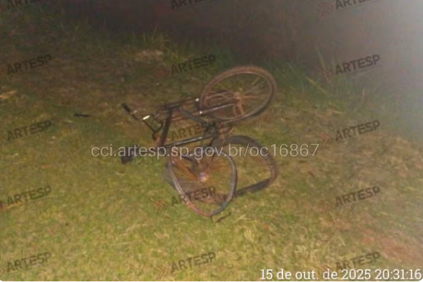 Homem de 42 anos morre em acidente envolvendo bicicleta e caminhão em Rancharia