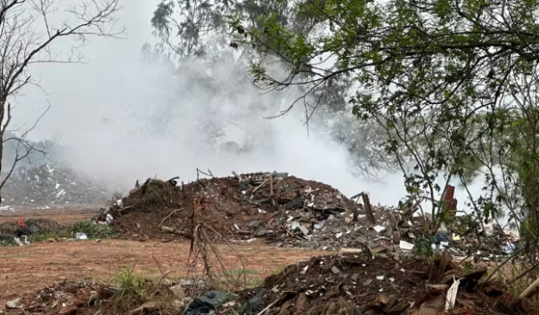 Defesa Civil confirma reignição de incêndio em área de descarte em Presidente Prudente