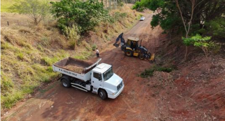 Prefeitura realiza manutenÃ§Ã£o preventiva na Estrada 8 em Osvaldo Cruz