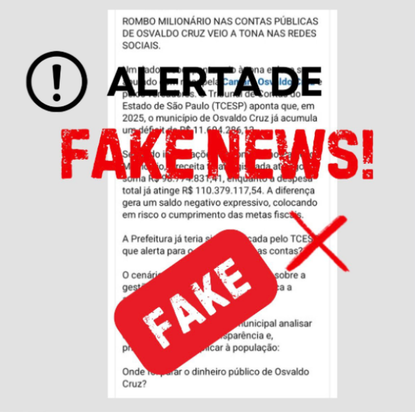 Contas públicas de Osvaldo Cruz geram debate após informações divulgadas nas redes sociais