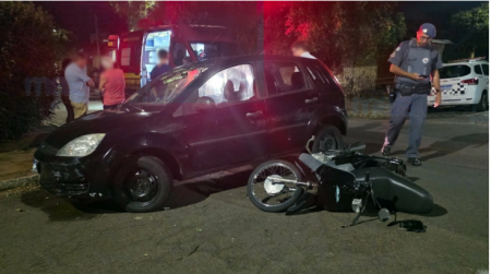Motociclista fica ferida em acidente no Parque das NaÃ§Ãµes