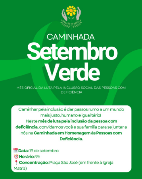 Caminhada Inclusiva da APAE marca o Setembro Verde, em Osvaldo Cruz