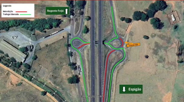 Obras fecham alças de acesso da Raposo Tavares em Regente Feijó; veja rotas alternativas