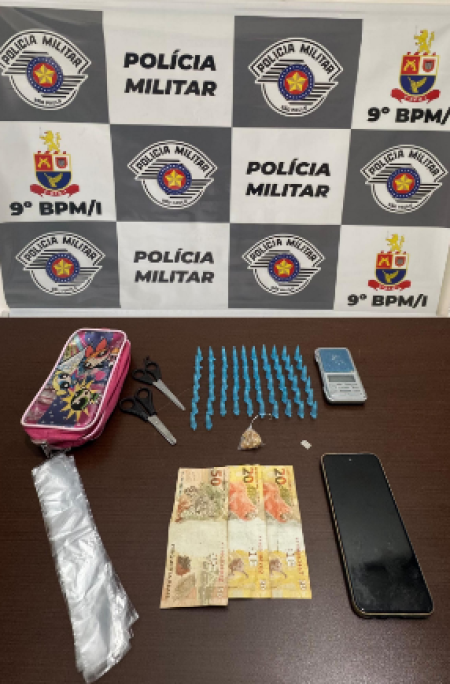 Adolescente Ã© apreendido por trÃ¡fico de drogas na zona sul de TupÃ£
