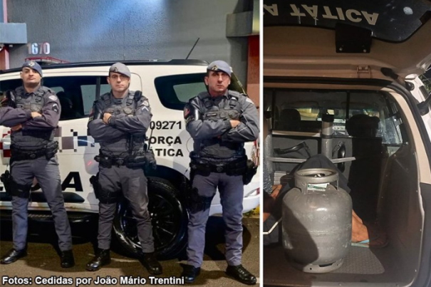 Polícia Militar recupera botijão de gás furtado de estabelecimento comercial em Tupã
