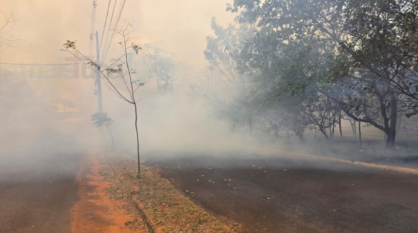 Incêndio de grandes proporções mobiliza Bombeiros e Defesa Civil na zona leste de Tupã