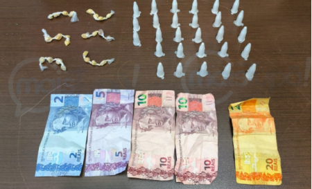 Homem Ã© preso por trÃ¡fico de drogas no centro de HerculÃ¢ndia