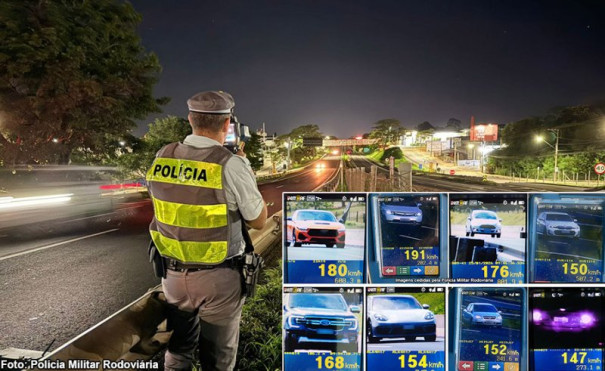 Polícia Rodoviária flagra veículos a quase 200 km/h e alerta para riscos nas estradas da região de Prudente