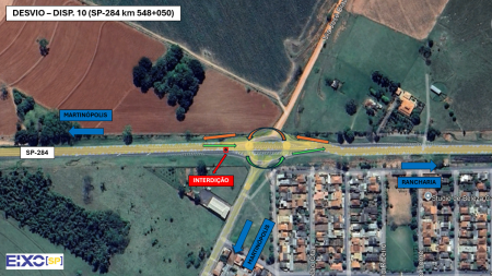 Viaduto da Rodovia Homero Severo Lins serÃ¡ interditado nesta quarta-feira em MartinÃ³polis