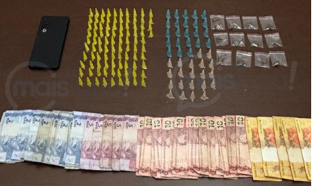 Homem Ã© preso por trÃ¡fico de drogas durante patrulhamento no bairro Santa Rita, em TupÃ£