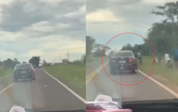 Motorista é flagrado dirigindo em zigue-zague e atingindo criança de bicicleta no interior de SP