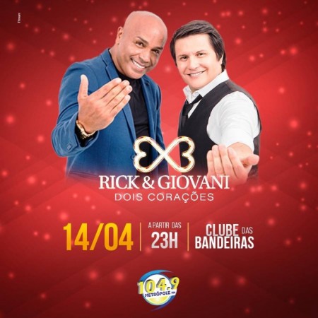 Rick e Giovani se apresentam em Osvaldo Cruz com a turnê 