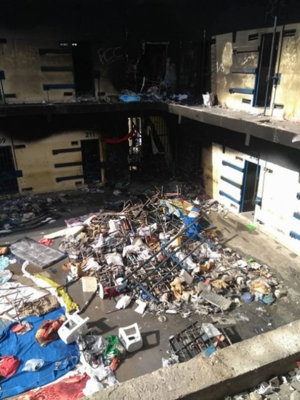 Ap�s rebeli�o, Penitenci�ria de Luc�lia ficou destru�da