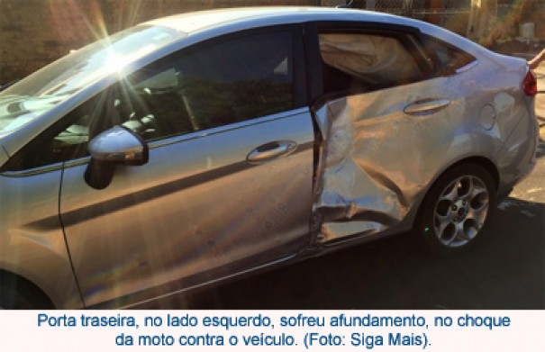 Novo acidente na vicinal Adamantina/Luclia envolve carro e moto 