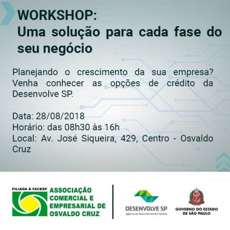 ACEOC realiza Workshop em parceria com a Desenvolve SP