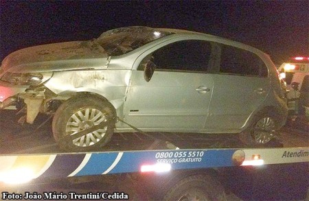 Mulher sai ilesa de acidente na SP-294, no trecho Iacri - Parapuã