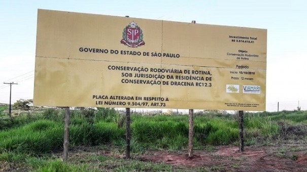 Vicinal Salmouro x Osvaldo Cruz receber servios de conservao rodoviria de rotina