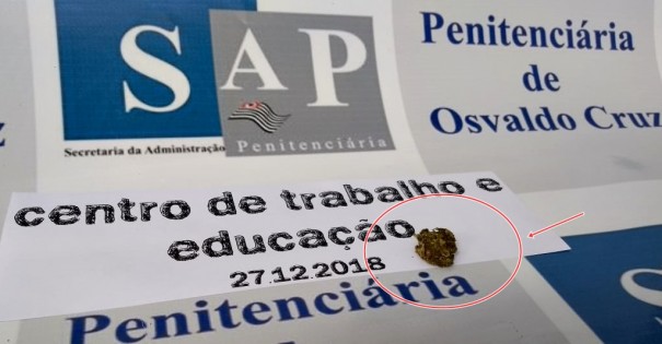 Ajudante de caminho  flagrado ao passar droga para detento do presdio de OC