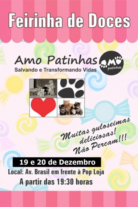 Ong Amo Patinhas realiza Feirinha de Doces em OC