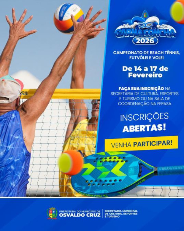 Osvaldo Cruz prepara o Carnaconcha 2026: quatro dias de esporte, cultura e diversão gratuita para toda a família