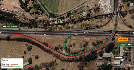 Trevo entre as rodovias Raposo Tavares e Assis Chateaubriand terÃ¡ interdiÃ§Ã£o nesta quarta-feira