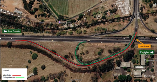 Trevo entre as rodovias Raposo Tavares e Assis Chateaubriand terá interdição nesta quarta-feira