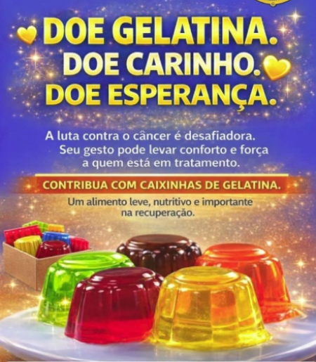Lions Club de Osvaldo Cruz realiza campanha de arrecadaÃ§Ã£o de gelatinas para pacientes com cÃ¢ncer