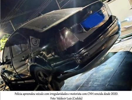 Motorista Ã© flagrado com CNH vencida e veÃ­culo irregular, em TupÃ£ 