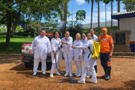 Defesa Civil de Osvaldo Cruz recebeu a visita da turma de enfermagem da Etec Amim Jundi