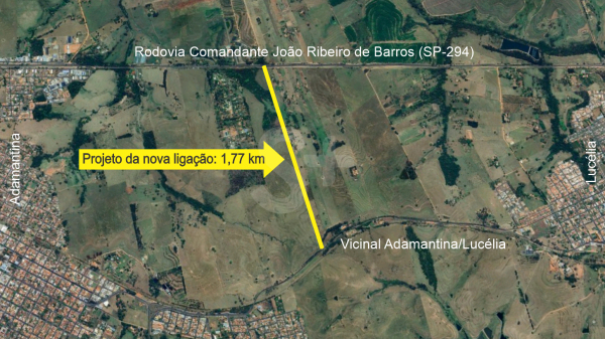 Acesso da vicinal Adamantina/Lucélia à SP-294, autorizado em 2023, tem projeto ainda sob ajustes