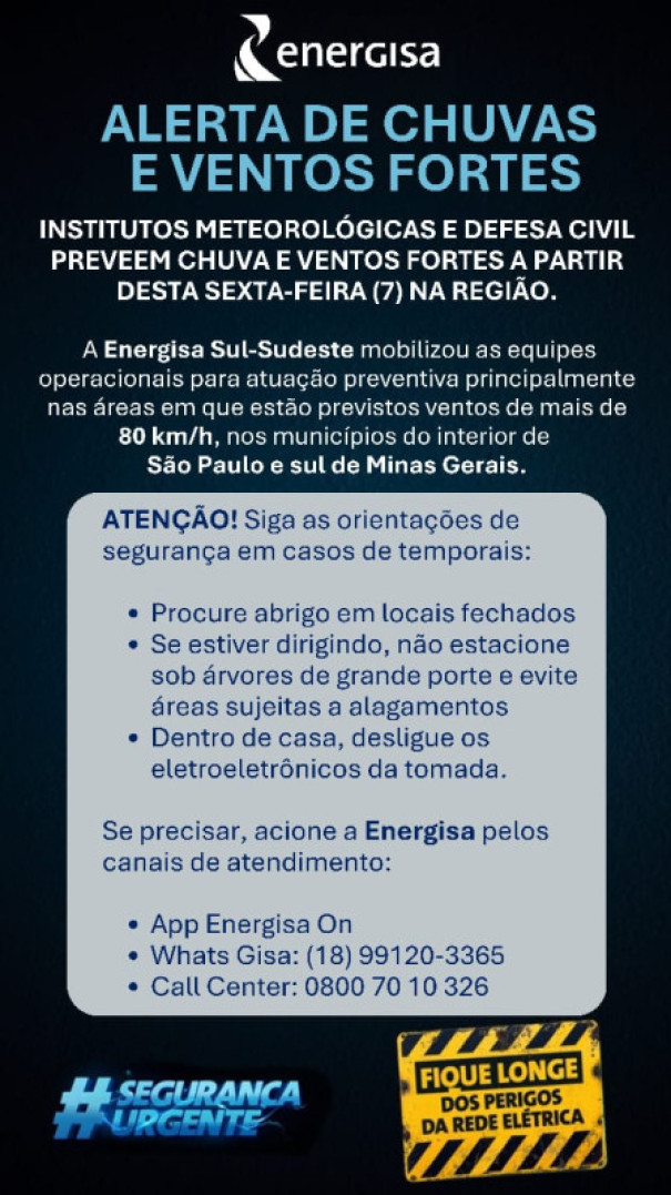 Previsão de temporais coloca equipes da Energisa em estado de atenção para o fim de semana