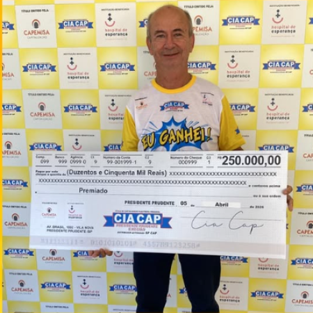 Sorte grande na PÃ¡scoa: Morador de Osvaldo Cruz ganha R$ 250 mil em tÃ­tulo de capitalizaÃ§Ã£o