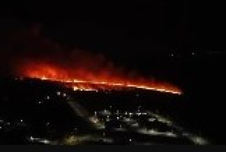 Corpo de Bombeiros de Osvaldo Cruz atende ocorrÃªncia de incÃªndio em canavial em Sagres