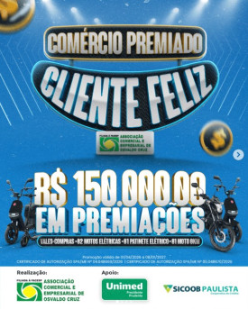 ACEOC realiza 4Âº sorteio da campanha âComÃ©rcio Premiado â Cliente Felizâ